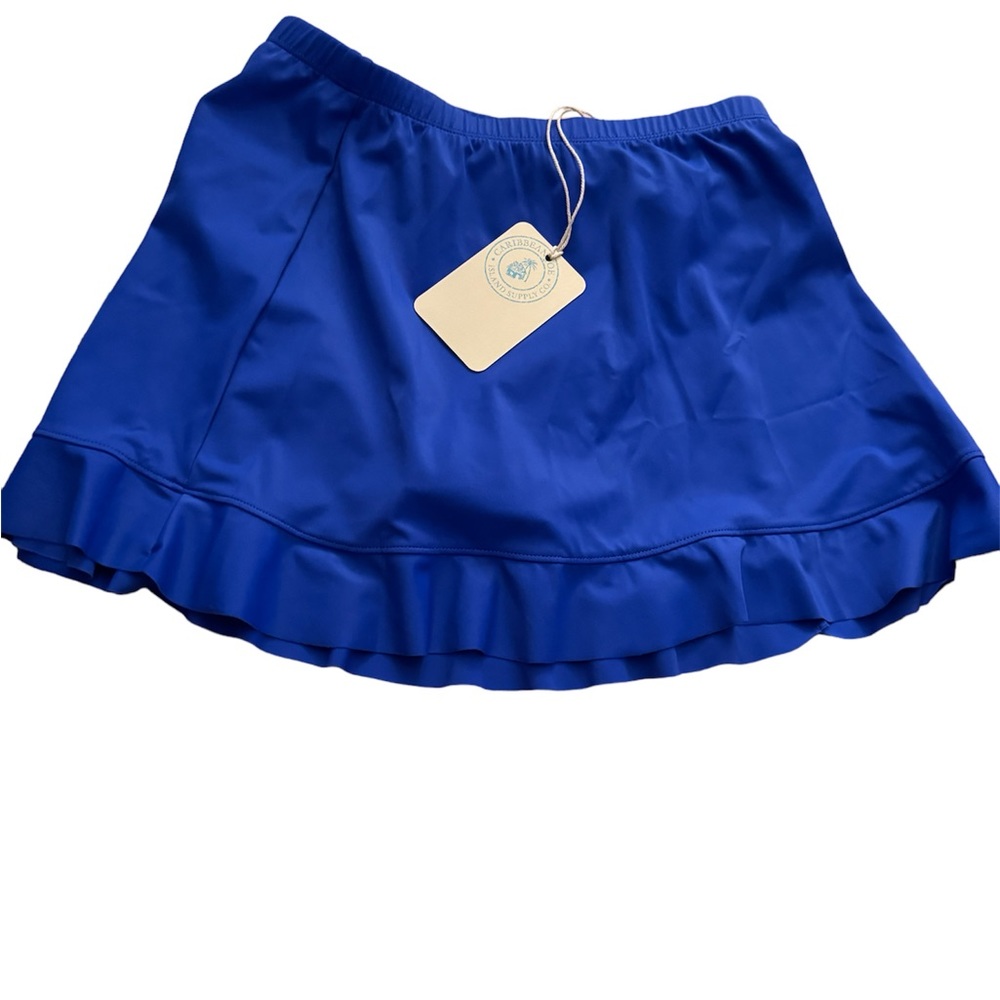 CARIBBEAN JOE BLUE SWIM SKIRT